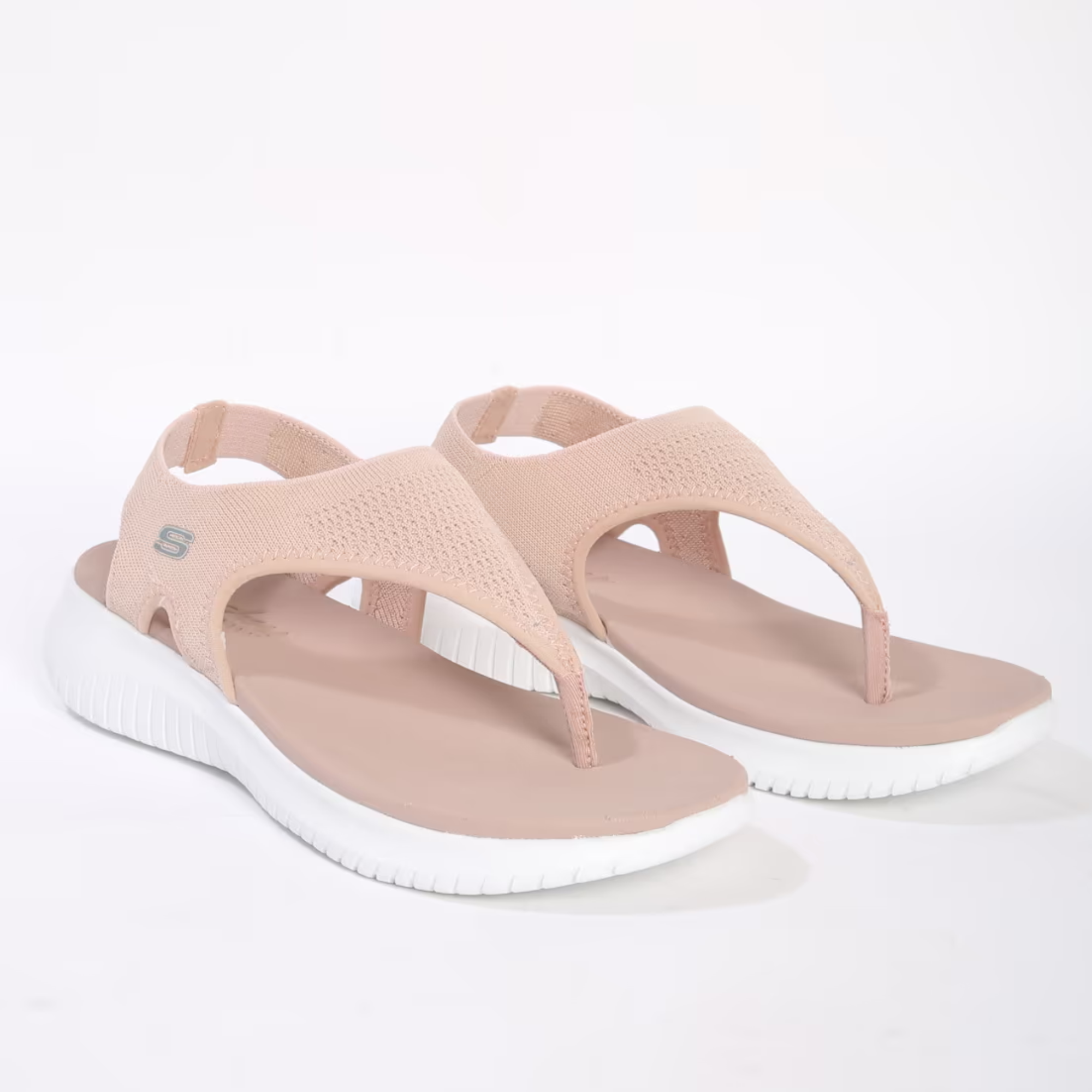 SKECHERS Ultra Flex T-strap Slip-On Sandals